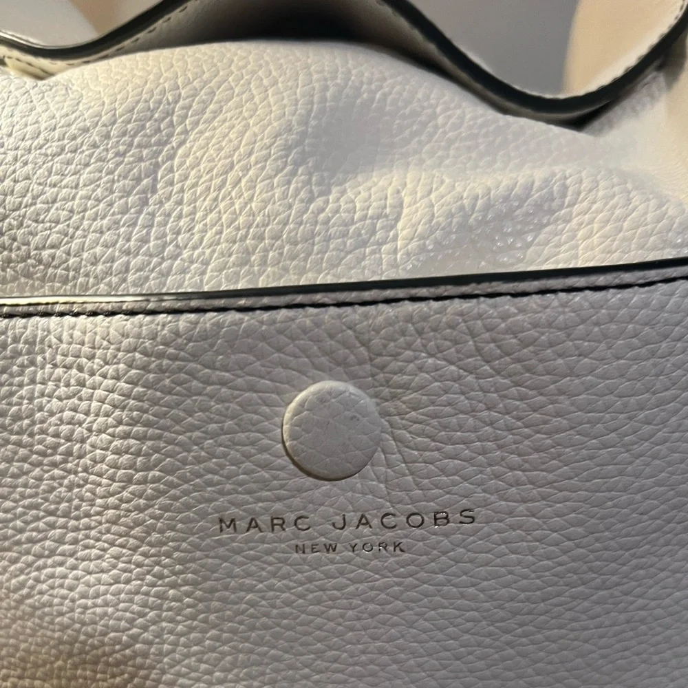 Marc Jacobs Empire City Hobo double strap Pebble Leather Porcelain Shoulder Bag